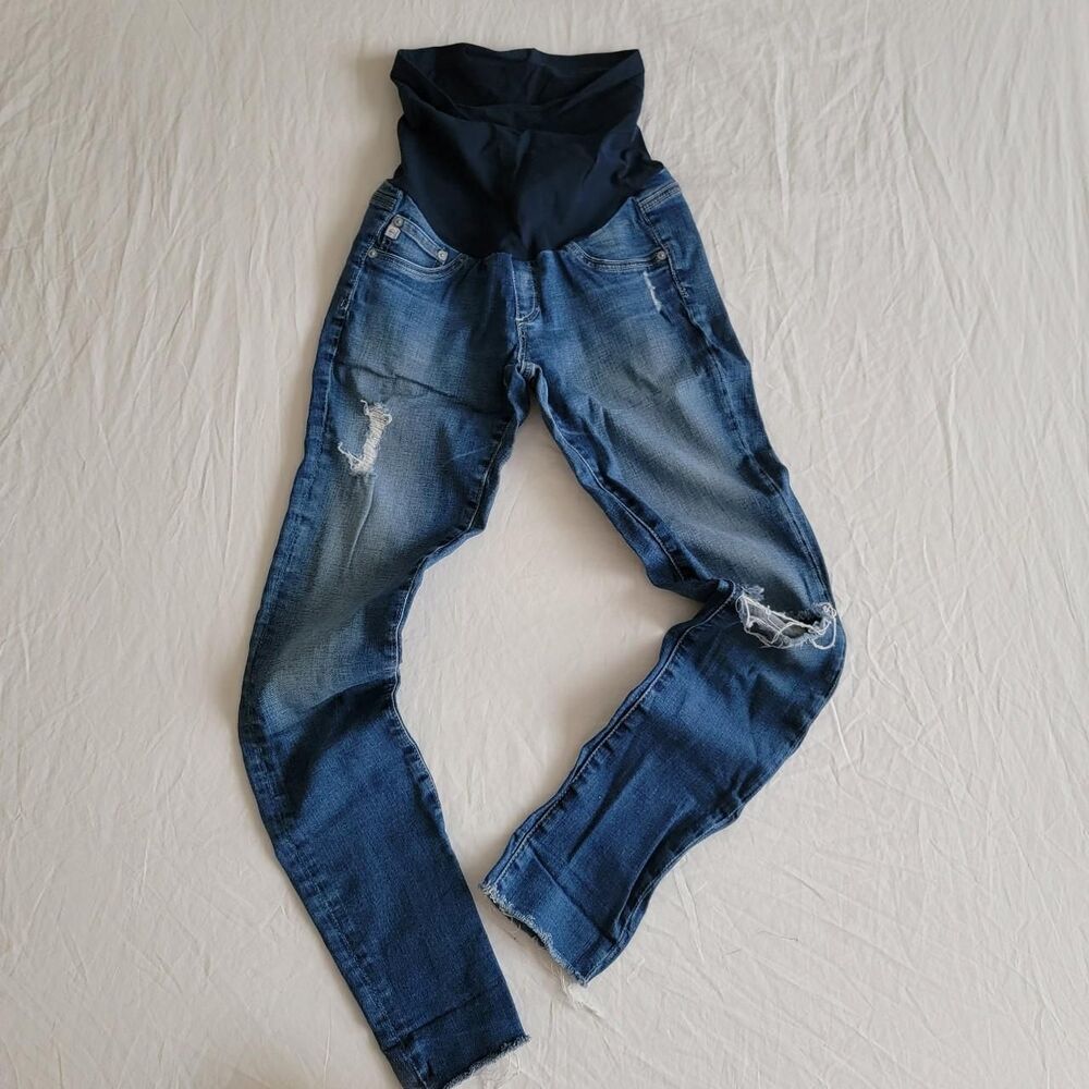 AG ADRIANO GOLDSCHMIED MATERNITY OVER THE BELLY JEANS